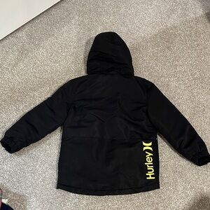 Hurley Black Hoodie with Yellow Accents